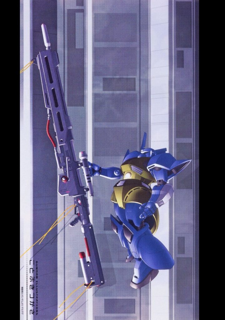 こちらがことぶきつかさ先生デザインの試作ビームライフルです。
主にプラ板とジャンクパーツ等でスクラッチしました。