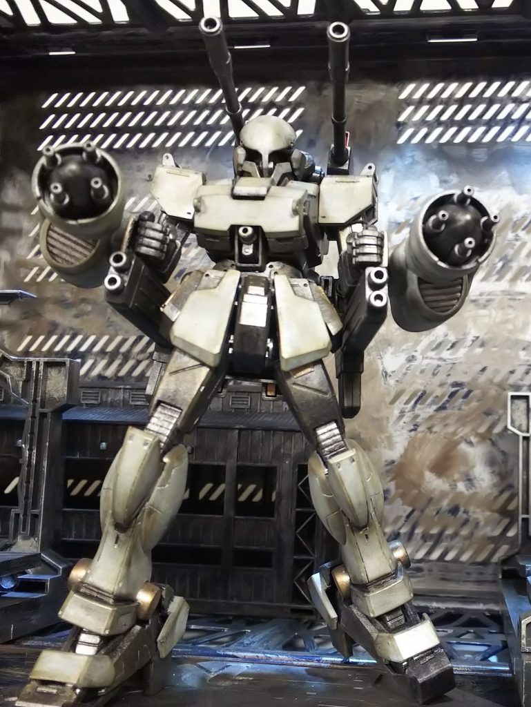 薄暗い工場施設での有視界戦闘