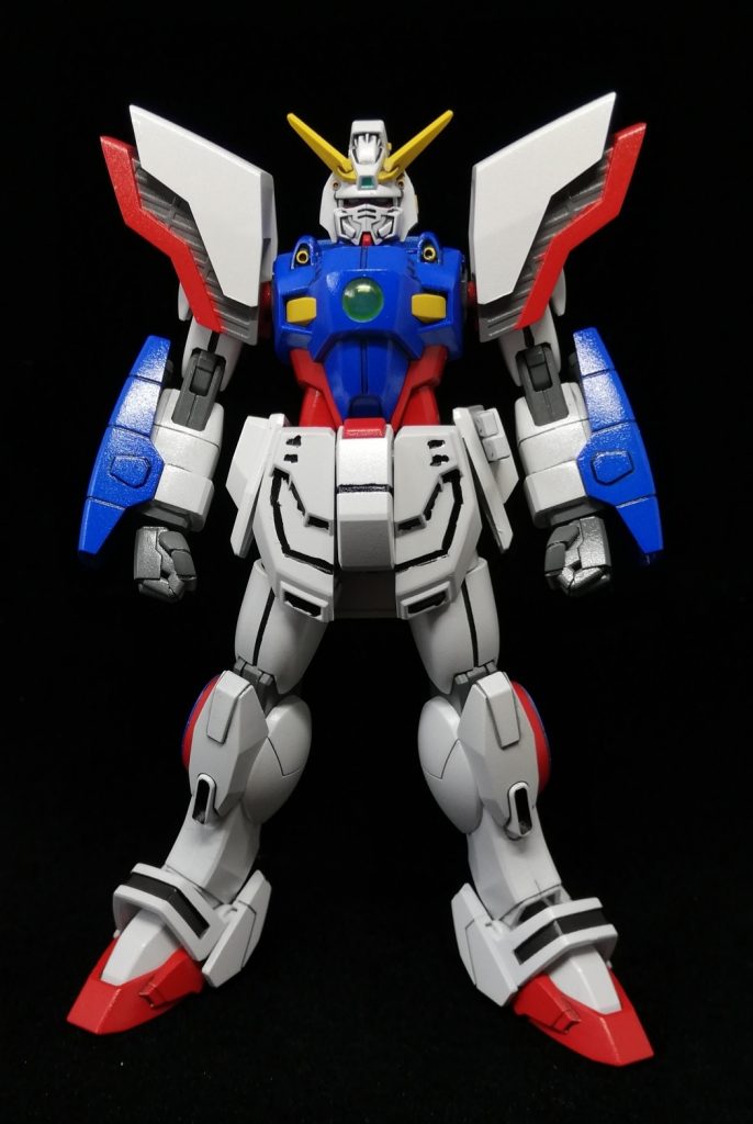 また、スーパーモードは切り捨てているため、肩内部は関節と同じグレーで塗っています。
どうせ見えなくなるので塗らなくても良い……のですが、個人的にやりたかったことなのでやりました。地獄のようなマスキング作業は今となってはいい思い出……?