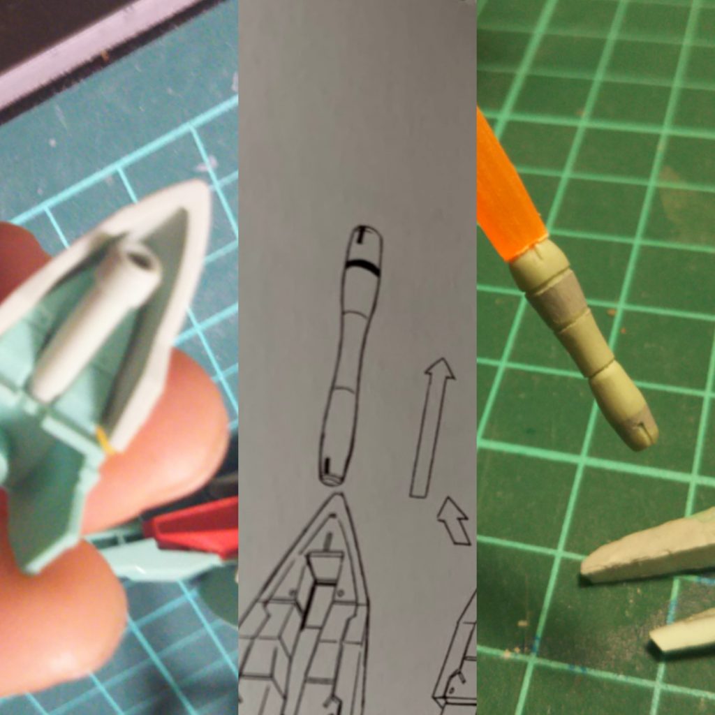 フォロワーさんに見せてもらった設定画を参考にサーベルの形状変更