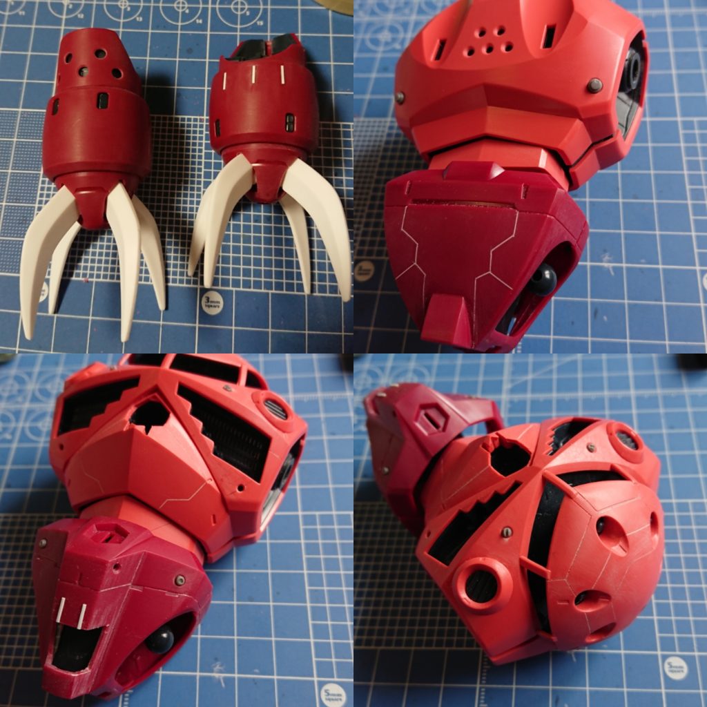 切り欠き、スジ彫り等ディテール