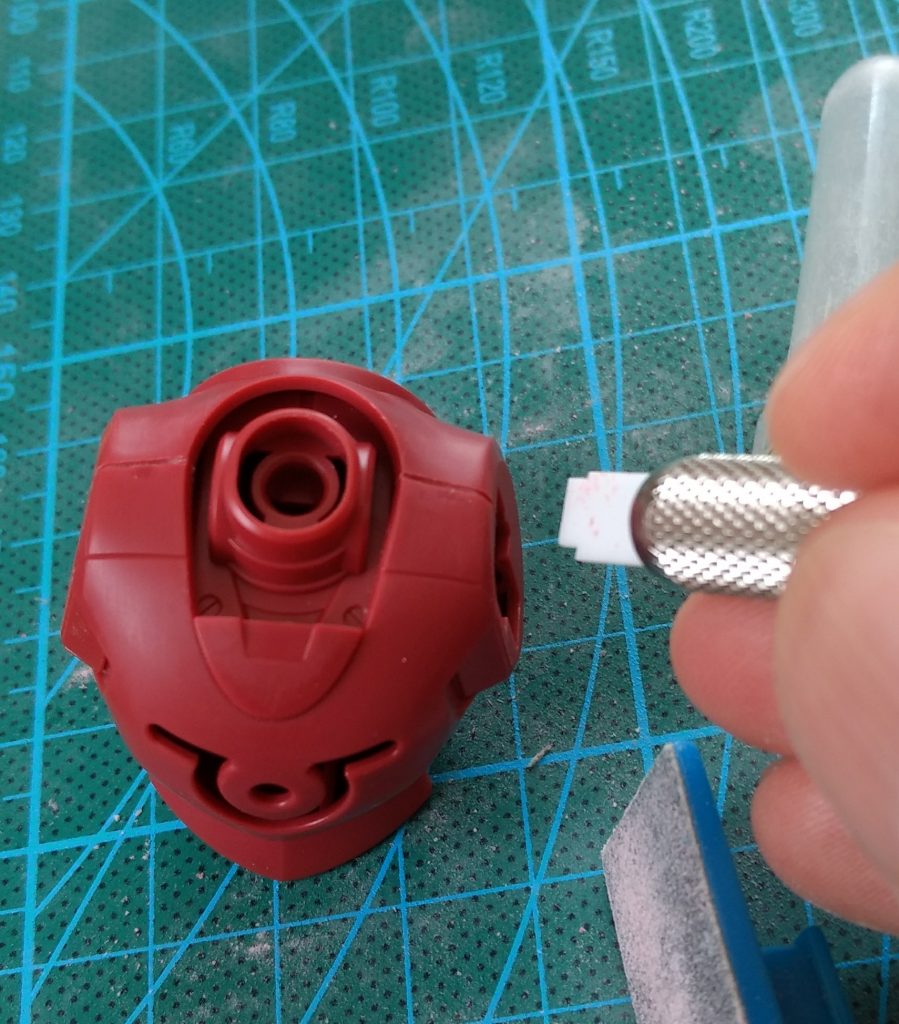 合わせ目は、段落ちモールドをつけて、これまた、消し作業を回避。