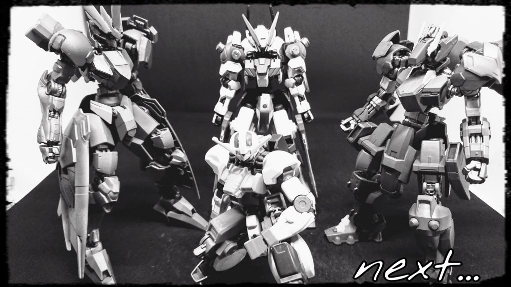 実はもう一機製作中です残り3機はグレイズフレームの胴体が手に入り次第作っていきたいとおもいます(^^ゞ