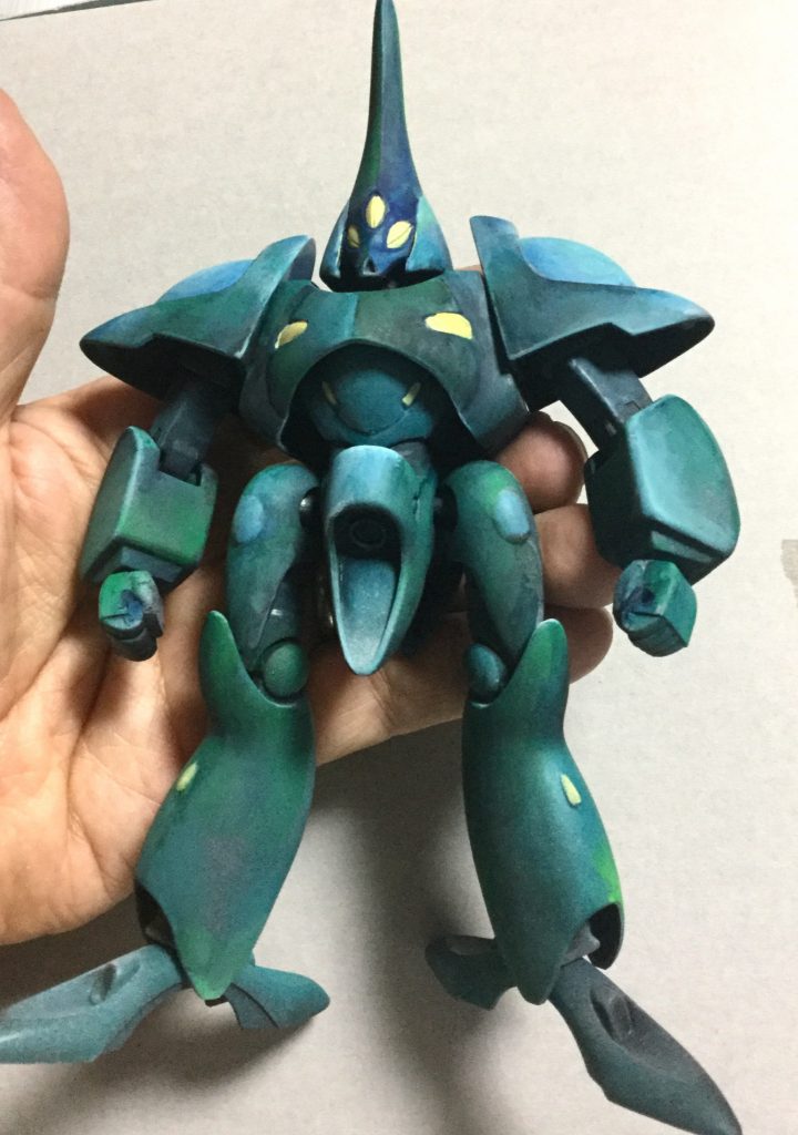 筆塗り途中製作開始から約６時間