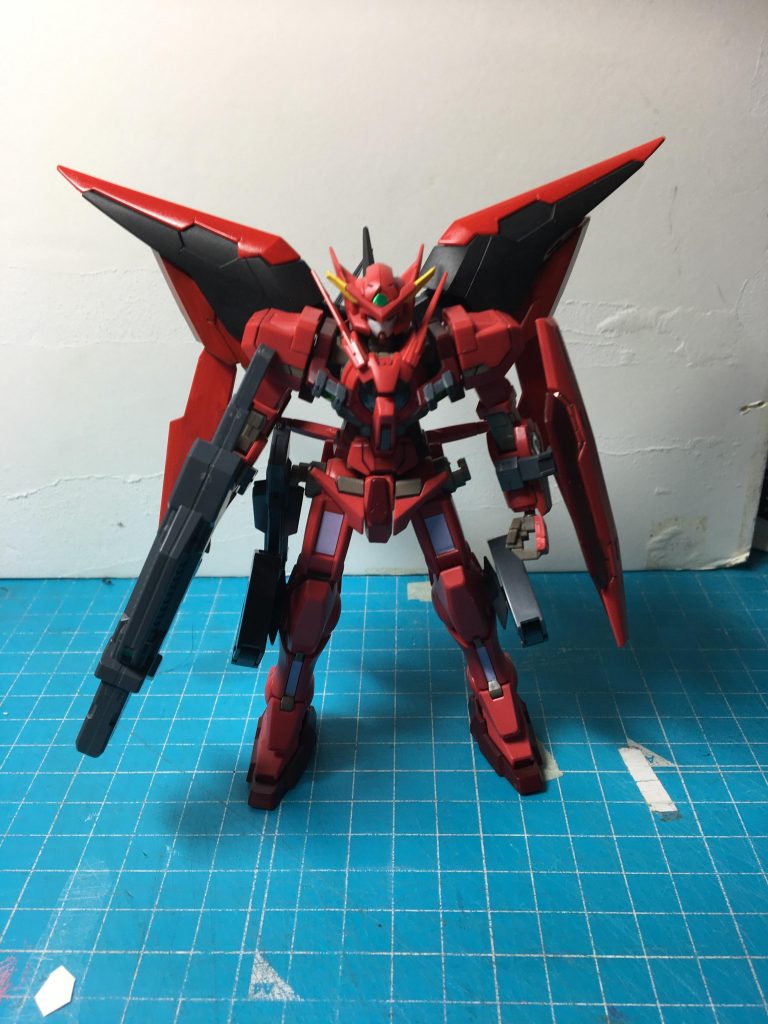 余談ですが、先日アップしたウイングゼロに装備していたダークマターブースターをガンダムアストレアにつけかえました。カラーリングは時間があれば変えようかなぁ
ウイングゼロ黒炎にはライトニングバックウエポンシステムMk IIIを組み合わせてみたいと考えてます。でも売ってない(大泣)
前のウイングゼロとどっちが良かったかコメントくれると嬉しいです。