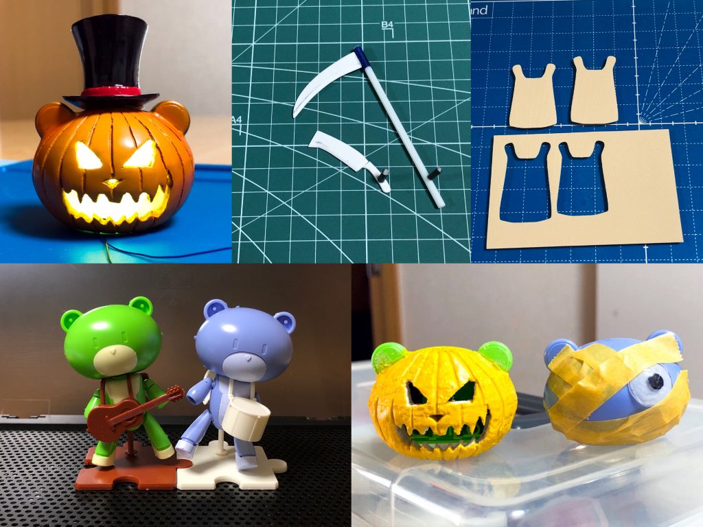 使用キットは、
HGPG プチッガイ サーフグリーン&ギター
HGPG プチッガイ ラパパンパープル&ドラム