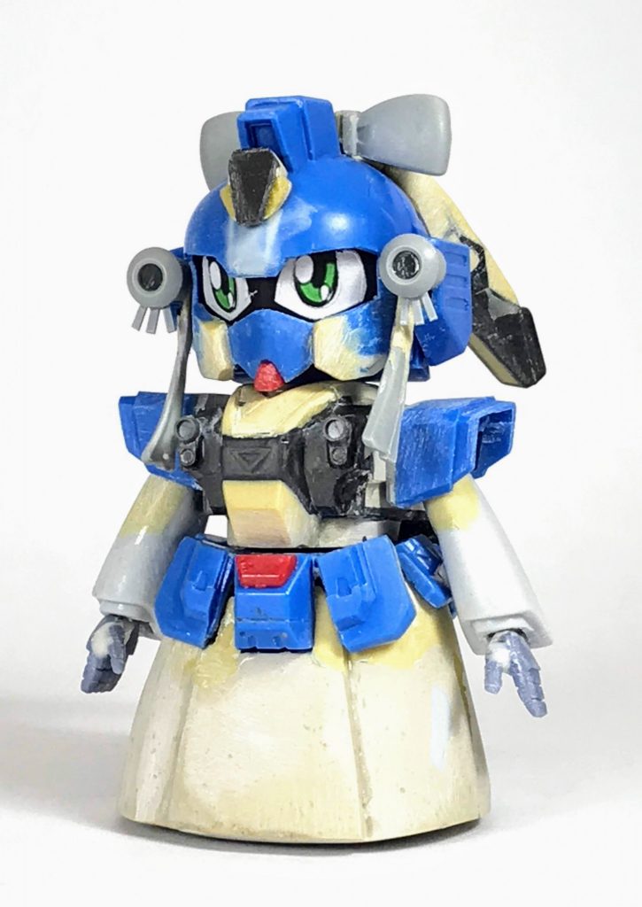 袖やリボン、髪飾りにプチッガイのパーツを流用しています。