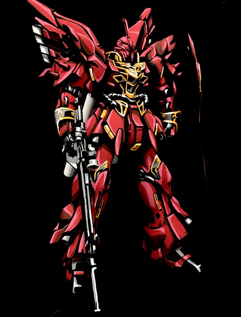 1/144 シナンジュ イラスト風–4枚目/制作者：@j_gunaka