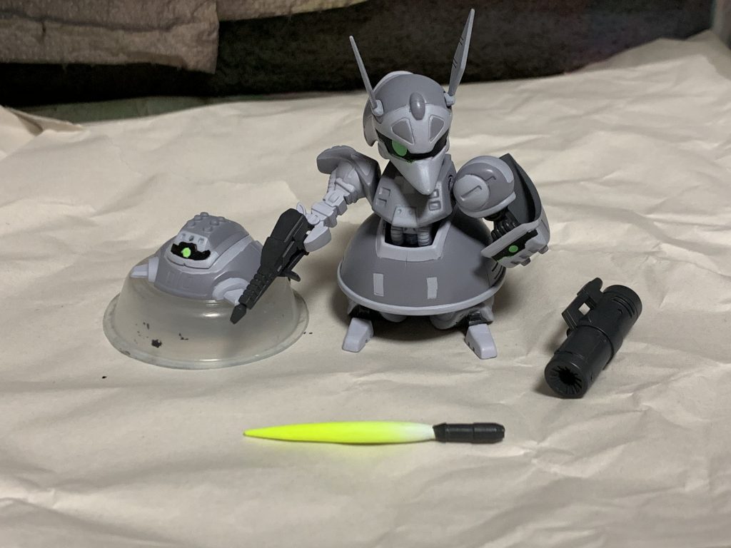 マスキング境界ずれのリタッチとスミ入れをする前の状態