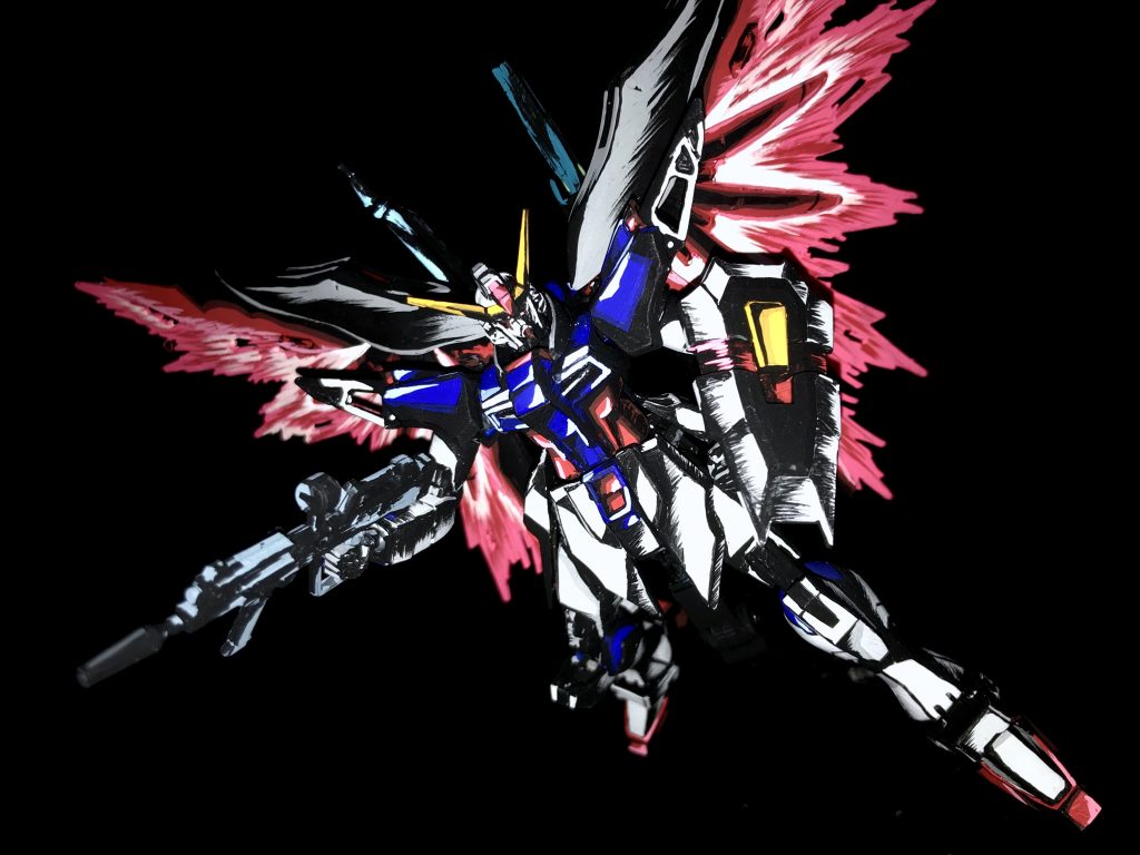 1/144 ディスティニーガンダム イラスト風模型–4枚目/制作者：@j_gunaka
