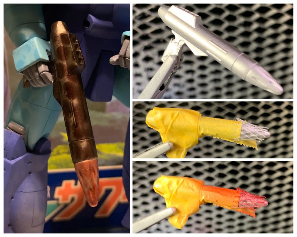 塗料が薄すぎて失敗したのて、もう一度上からクリアレッドを重ねてます。