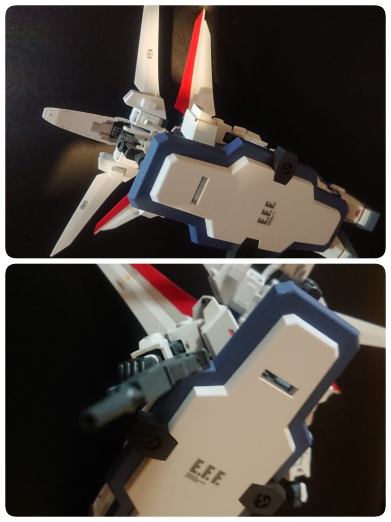 機体底面。シールドのバルカンはもちろん、MSの武装も使用可能。