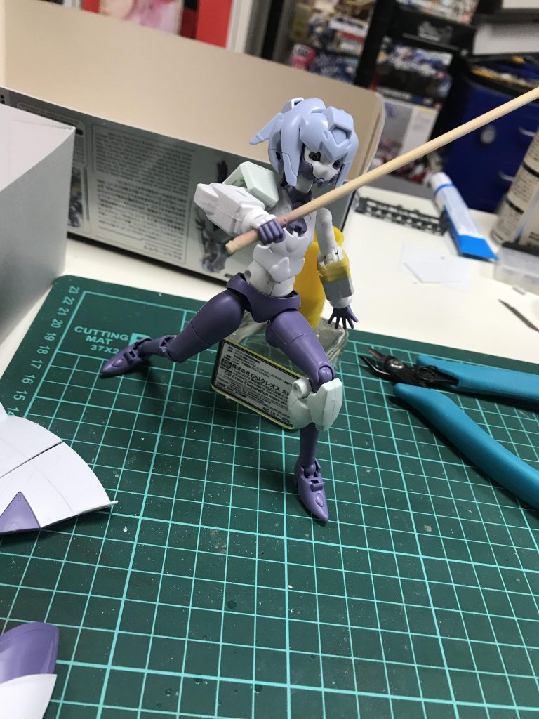 ポーズに迷走している過程。