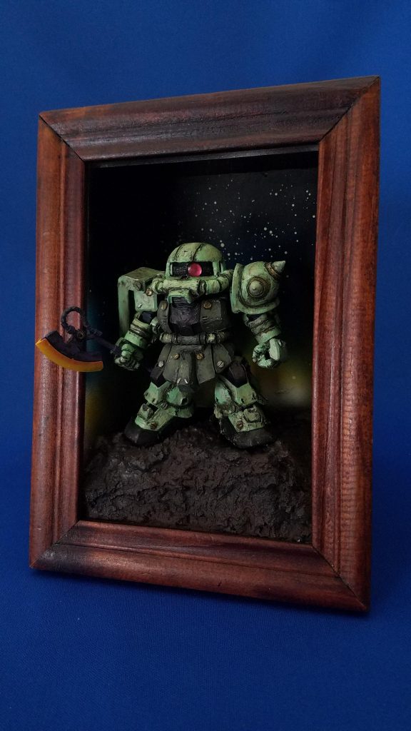 この角度が一番カッコいいのかもー
徘徊の星空はエアブラシの先端に棒を着けてスパッタリングのようにして吹き付けました