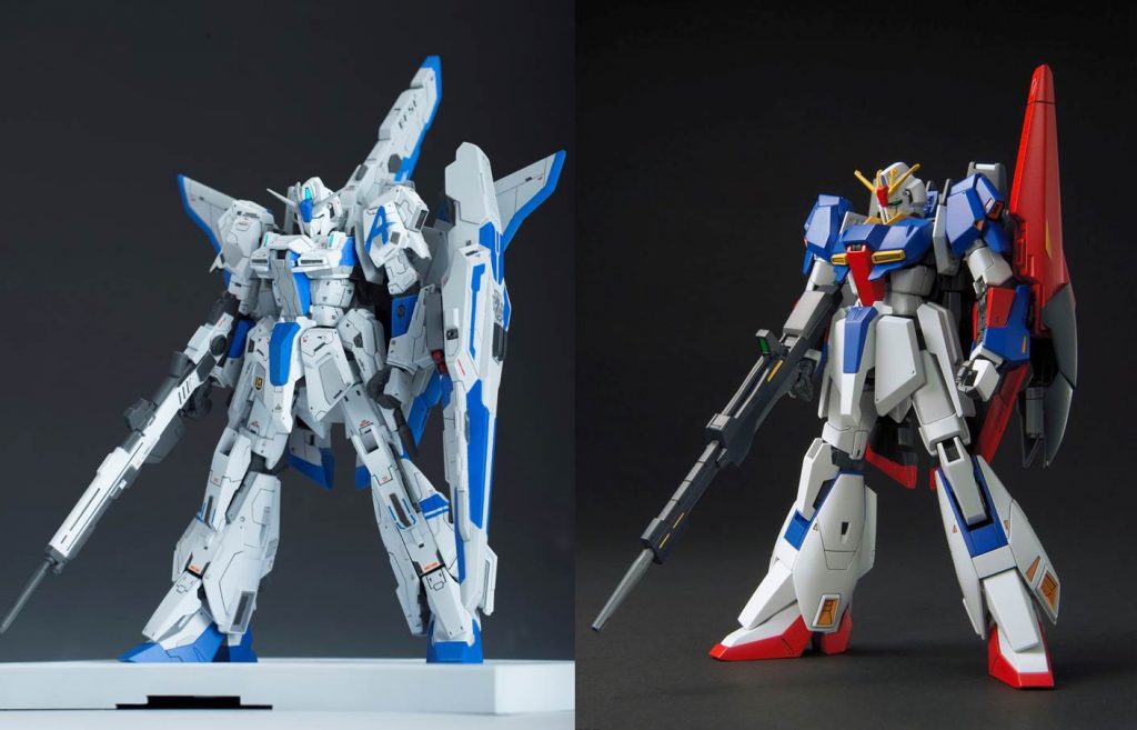 最後に元キットとの比較。
各部の形状変更とRGを参考にディティールアップを施したので、結構雰囲気が変わったのではないかと思います。

＊元キットの画像はバンダイのサイトのものです
