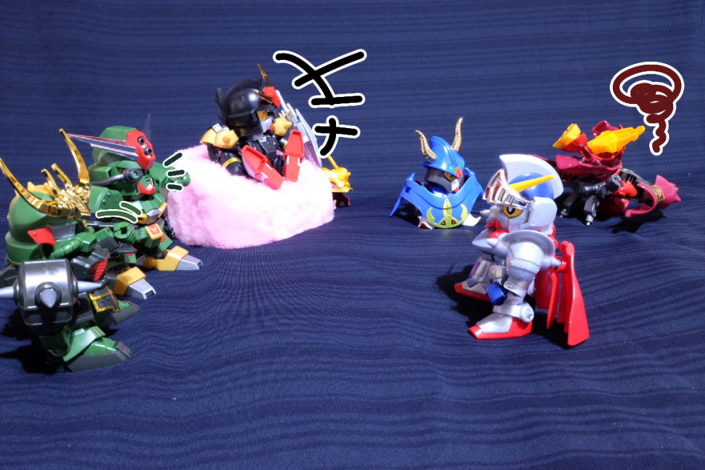 真悪参:その姿もなかなか面白いし、もうちょっと反省していて!
司馬懿:はい…
コマンド:反省か…真悪参も結構怖いところがあるな
殺駆:騎士、こっち来い。そっちにいたら怒られるぞ