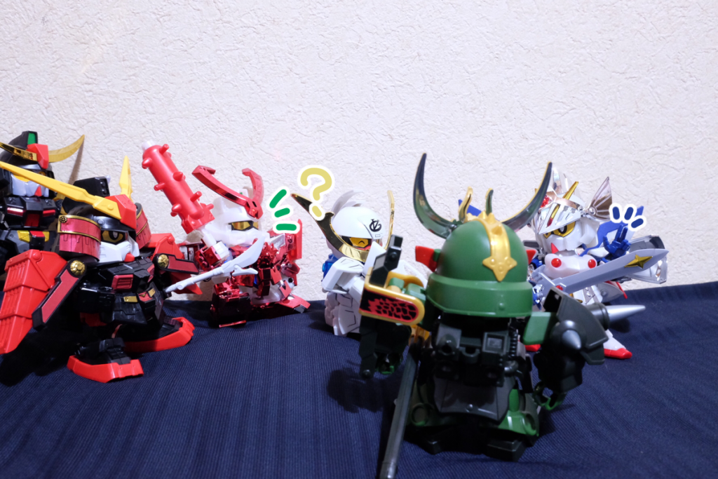 武者∀:*誰ですか!?*
騎士:バーサル騎士ガンダムです
武者∀:…*誰ですか!?*
殺駆:騎士だよ
若神丸:*上位互換*ってやつですゥー!