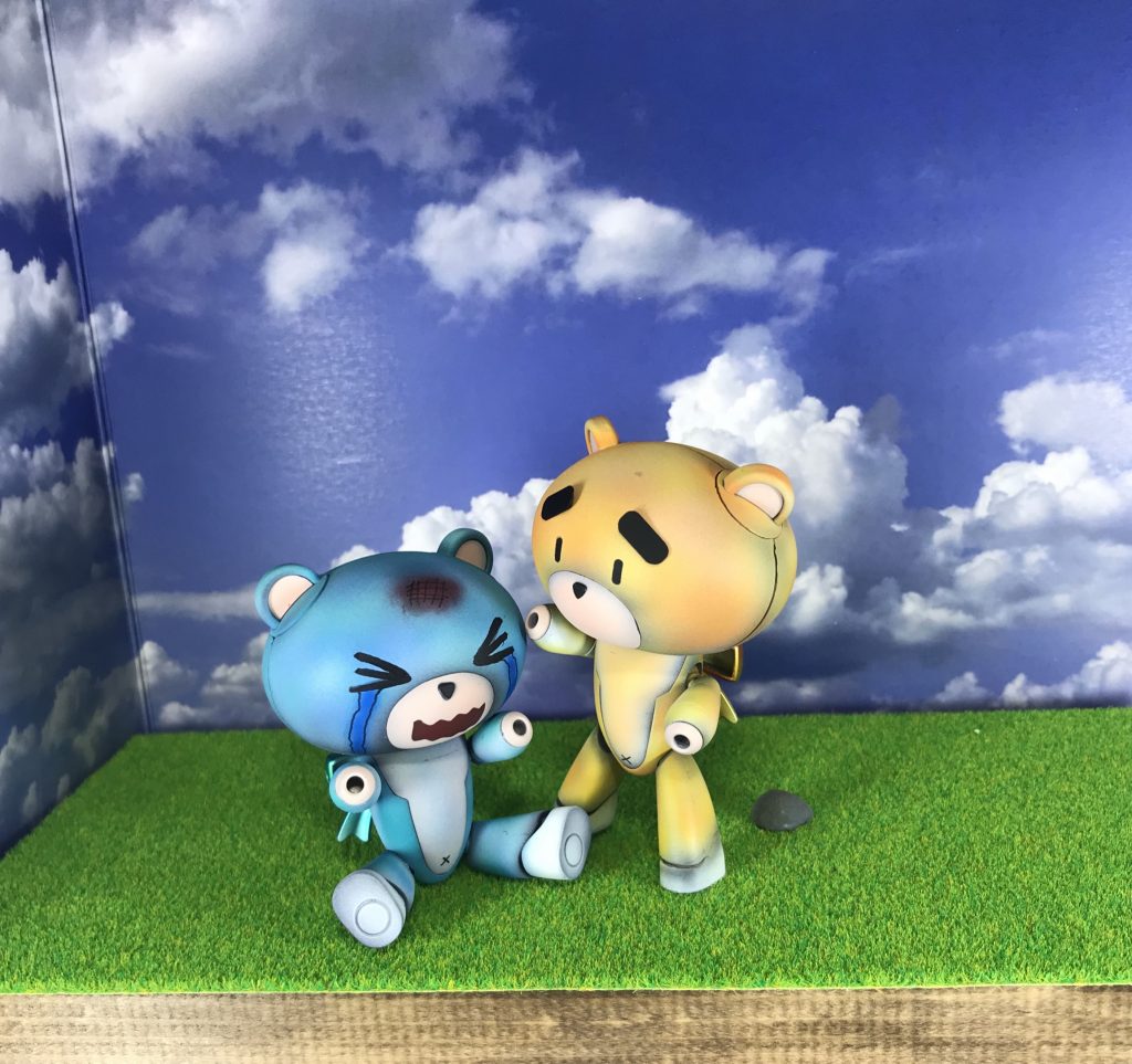 えーーーん｡ﾟ(ﾟ´Д｀ﾟ)ﾟ｡
だから待てっていったのにー。痛そうだね、大丈夫？(´・_・｀)