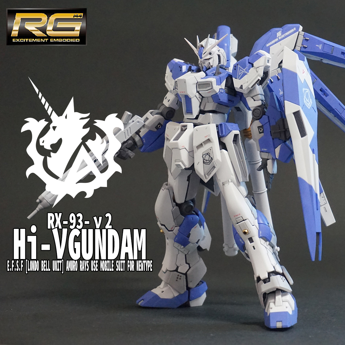 ガンプラ RG 1/144 Hi-νガンダム 塗装完成品-