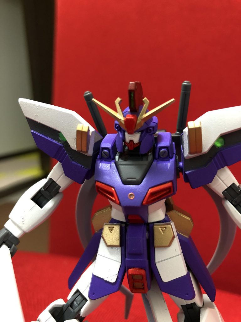 そして切り札
肩の装甲を展開、ゼロシステム発動
このゼロシステムはパイロットの暴走・負担を防ぐため1分で強制終了する。、、設定