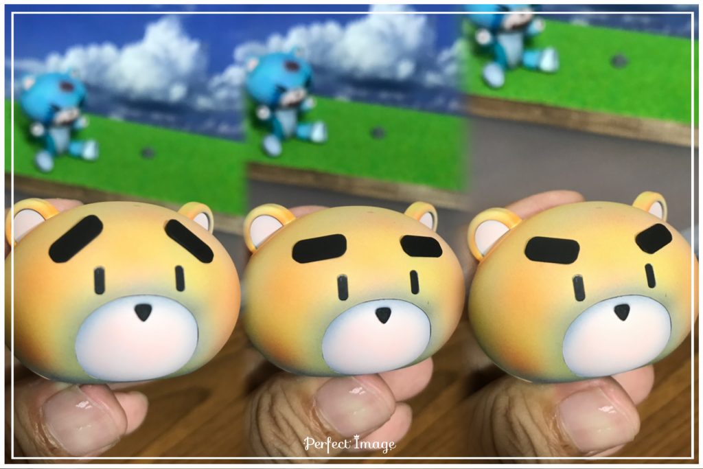 こだわりの眉毛可動システムです。眉毛の角度で色々な表情を表現できます(｀・ω・´)ドヤっ