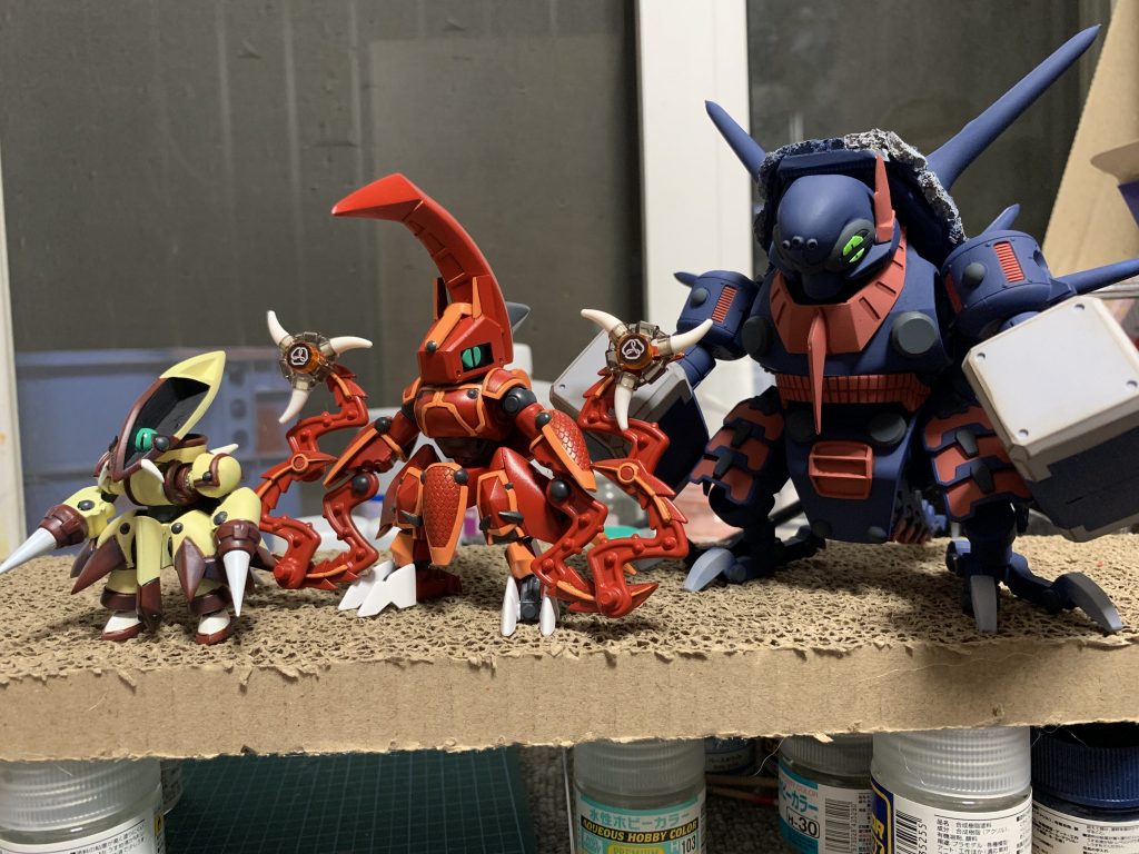 元MSの身長差を再現しています。