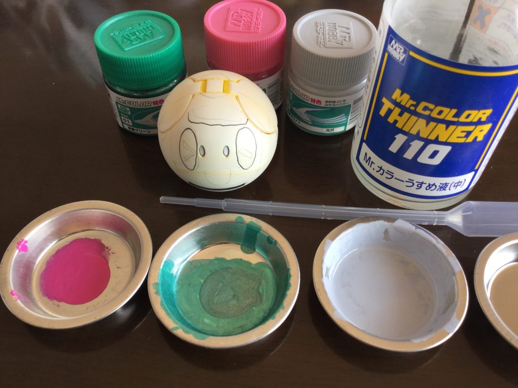 ストフリオンとお揃いのはやぶさカラーで着色