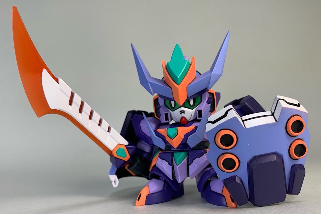 巨大剣とマントの一部を装備
巨大な敵に立ち向かう際の攻防一体モード。