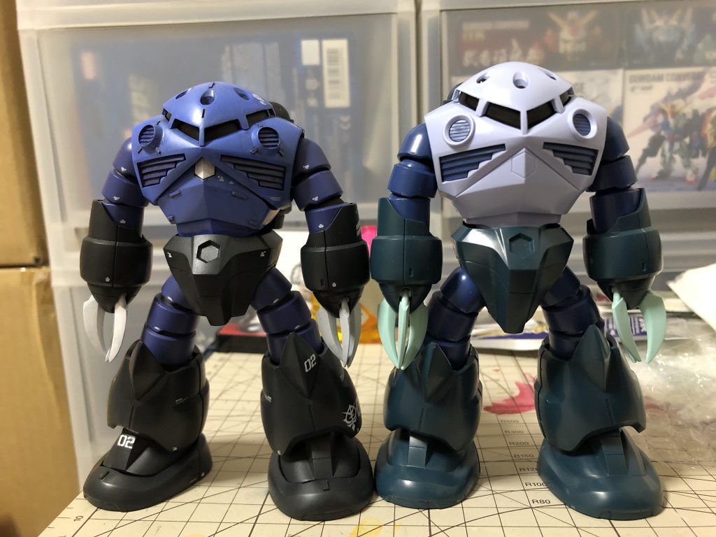 素組みとの比較。