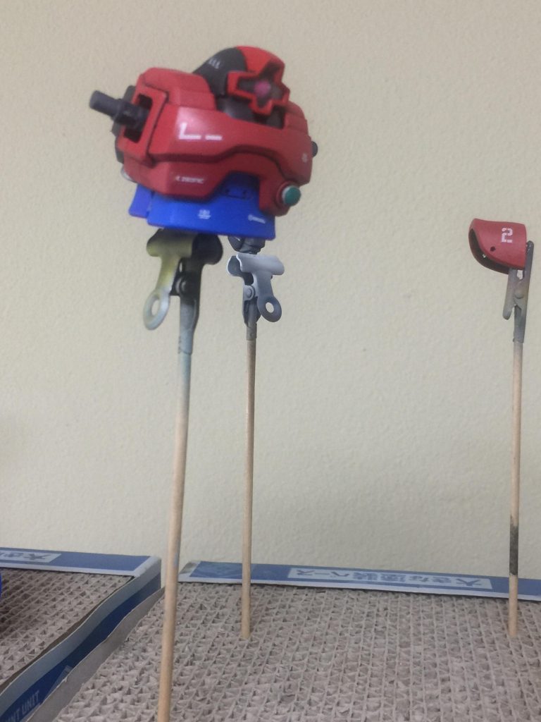 ツヤ消しトップコートを
吹いた 制作工程です。