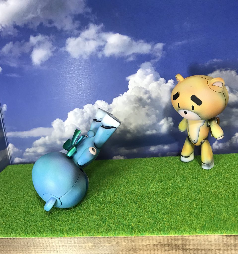 【おまけ2】何もない場所で斜め45度にロケット刺さりを決める弟ッガイにドン引きの兄ッガイ。