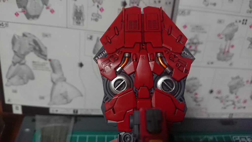 リヤスカートの裏側を部分塗装後