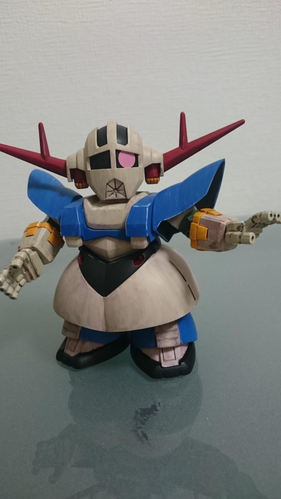 シタデルカラーで筆塗りしてみました。昔のMSV コレクションファイルをイメージしました。