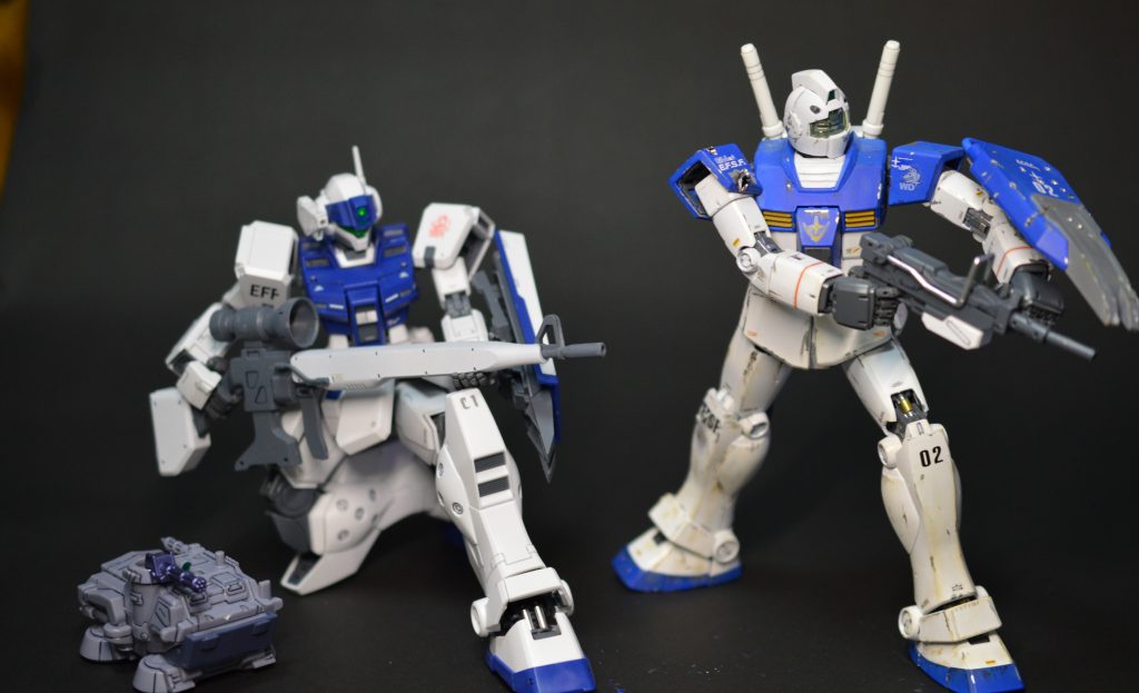 ジムスナⅡと共に②。ホバートラックは食玩のガンダムマイクロウォーズ2より。スミ入れ+プチ塗装ですが小さくて殆ど見えません…。