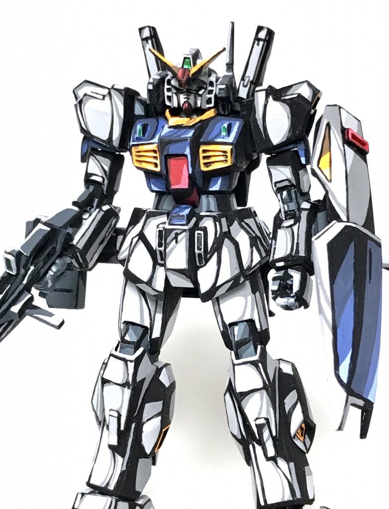 1/144 ガンダム Mk-Ⅱ イラスト風模型–5枚目/制作者：@j_gunaka