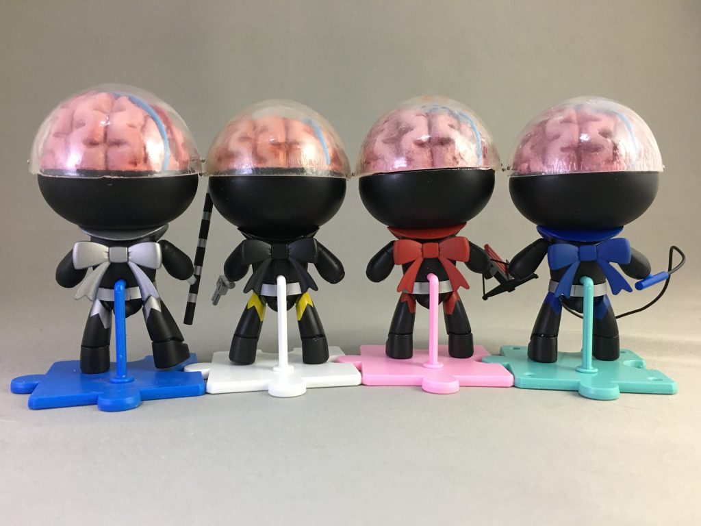 ついでに背後もリボンで色分け。