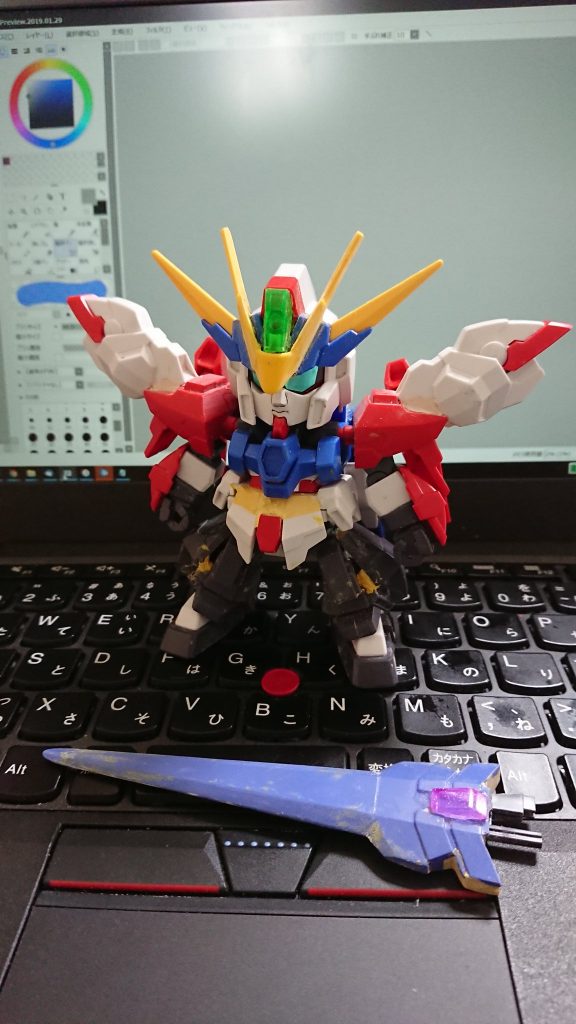 ミキシング風景 エイジカリバーはデルタガンダムのシールドから作製