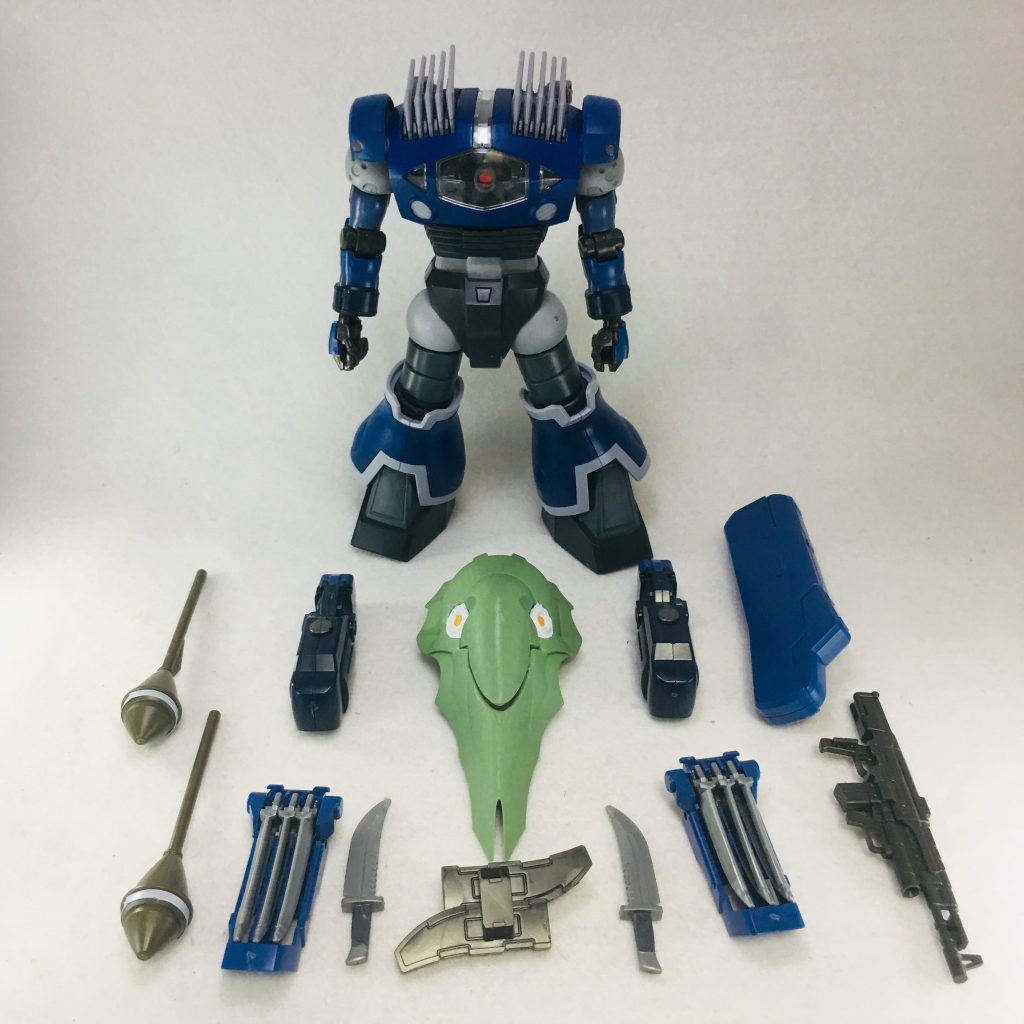 装備を並べてみる!
見ていただきありがとうございました。
思いつきで組み立てましたが、うまくいってよかったです。
さて、夏も終わり……ドンドン塗装していこう!