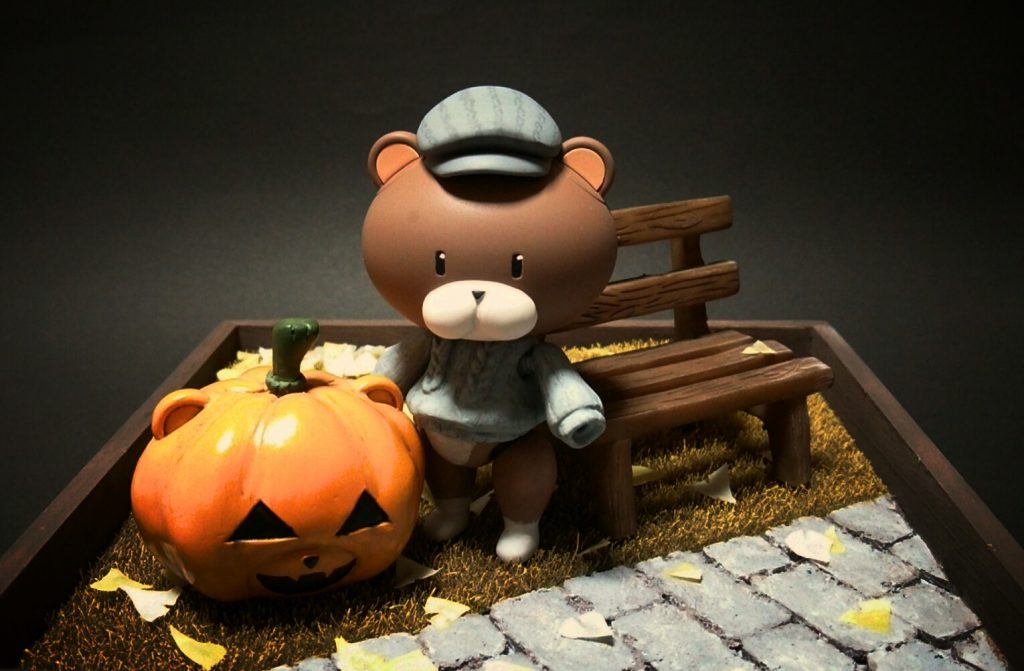 ハロウィンのカボチャと記念写真をパシャリ♪