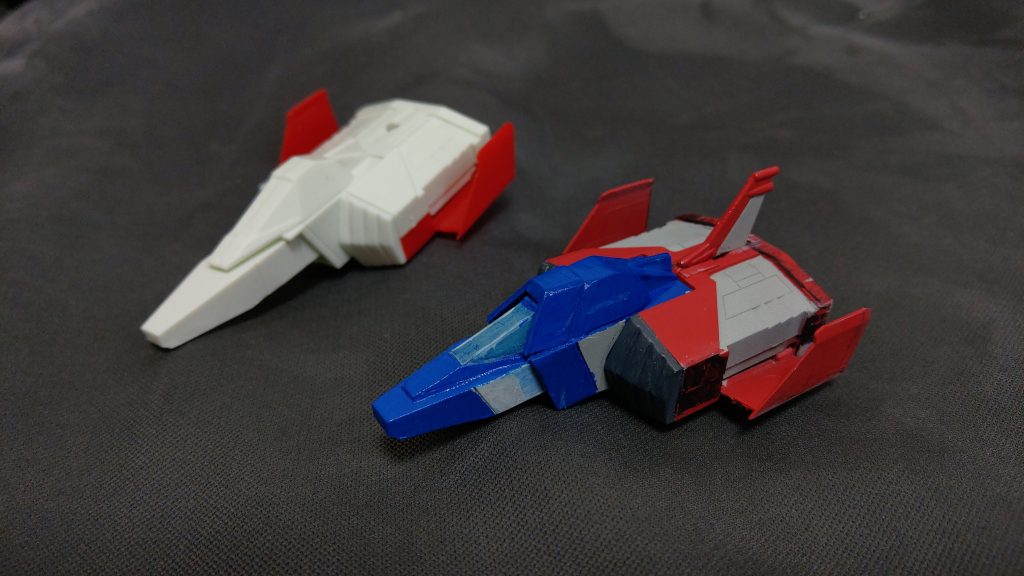 コアファイターの尾翼も差し替えが嫌だったので、ちゃんと収納出来るように加工。まあ、そうそう分離させないんだけれども。