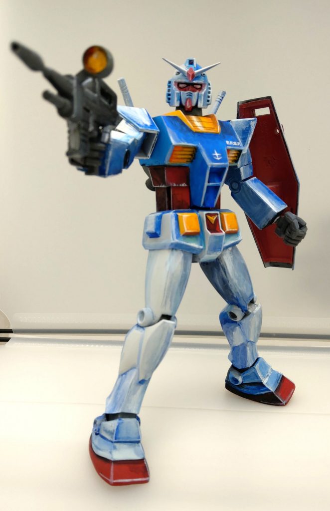 股関節、足首、二の腕の回転軸の追加、実は顎も引けるように加工したけど・・あんまり動きません。良いんです、立ちポーズが決まれば。