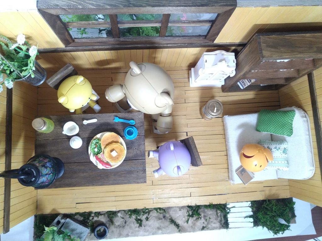 俯瞰より屋内をこうみると少し狭いですね。