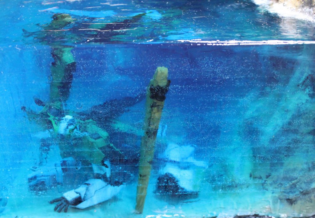 レジンを使って水没表現をしました。積層の線が多いのが反省点