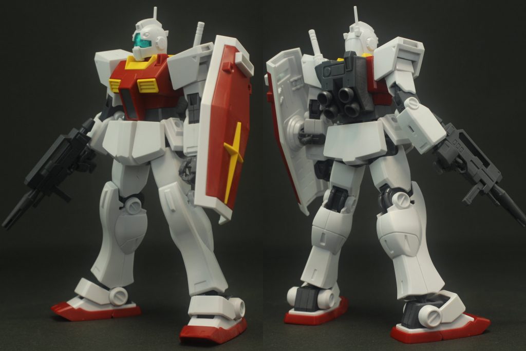 ## パチ組み
パチ組み状態のジムIIさん

こうしてみるとやっぱり胴体が短くて太いですね