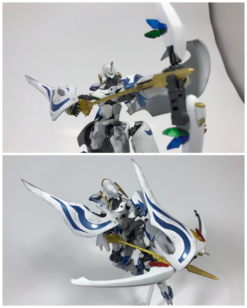 ## [カドゥケウス(魔導弓形態)]

カドゥケウスがとる形態の一つ。

魔導矢に類する魔法に特化した形態。
使用可能な魔法が魔導矢に類するものに限定されてしまうものの、その分、威力が上昇する。

また低位から中位に属する魔導矢であれば、1本生成するために必要な魔力で2本生成することが可能であり、ある程度連射することが可能。

さらに、カドゥケウスに宿る精霊、カーラーンが作り出した仮想の領域内に、低位から中位に属する魔導矢は10本まで、高位に属する魔導矢は5本まで発動させずにストックすることができ、その範囲内であれば擬似的に無詠唱で魔導矢を連続して放つことができる。