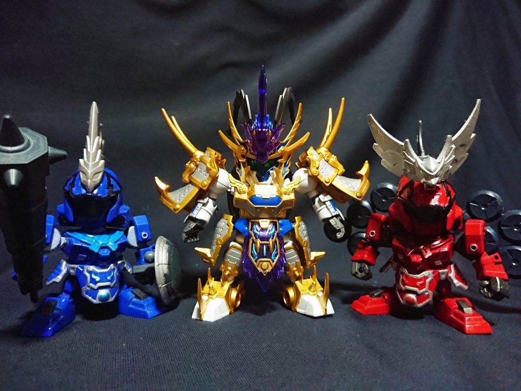 高順ヴァイエイト、陳宮メリクリウスと。
通常のトールギスではありませんが、やはりこの並びは落ちつきます。