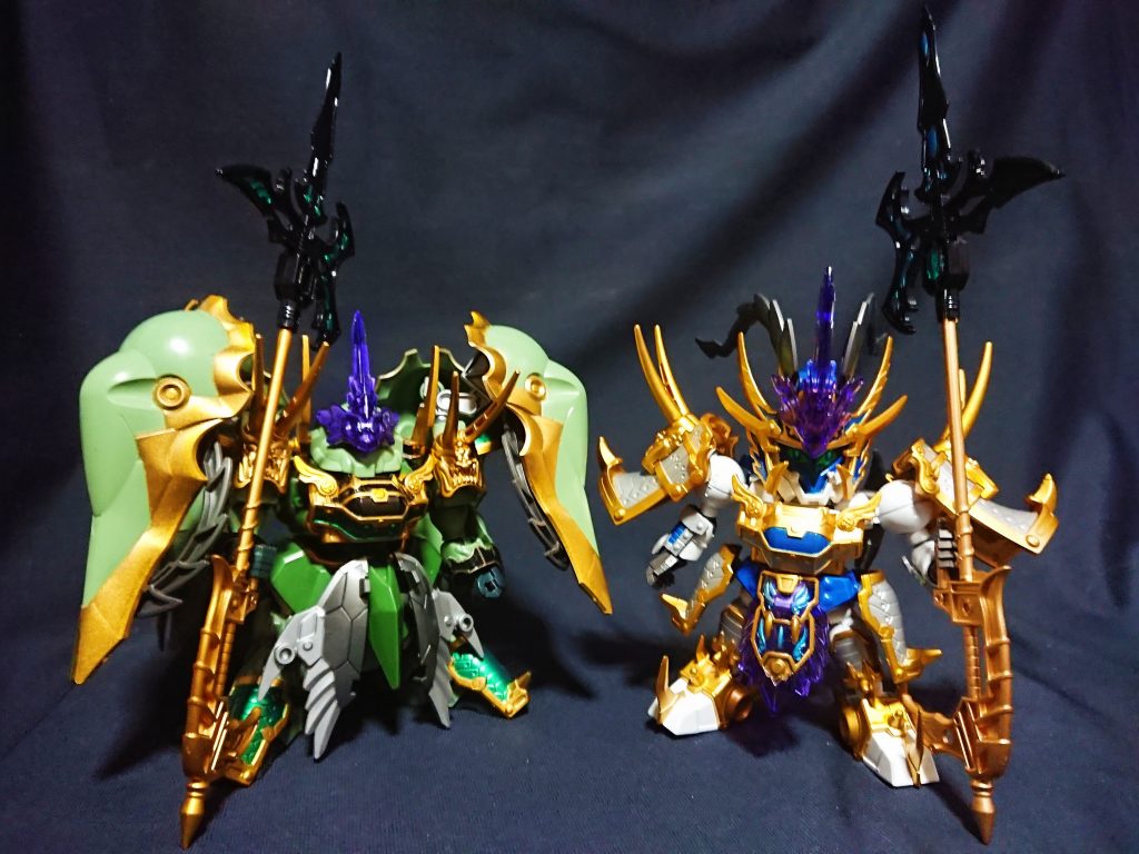 ここから[劉備](https://gumpla.jp/sd/88604)、[曹操](https://gumpla.jp/sd/85612)、[孫権](https://gumpla.jp/sd/83688)の三候と同様に三璃紗神話記オリジナル設定。
まず過去制作の神話時代の四候の１人、[武義クシャトリヤ](https://gumpla.jp/sd/24735)と。
武義の一部鎧を纏うことができます。