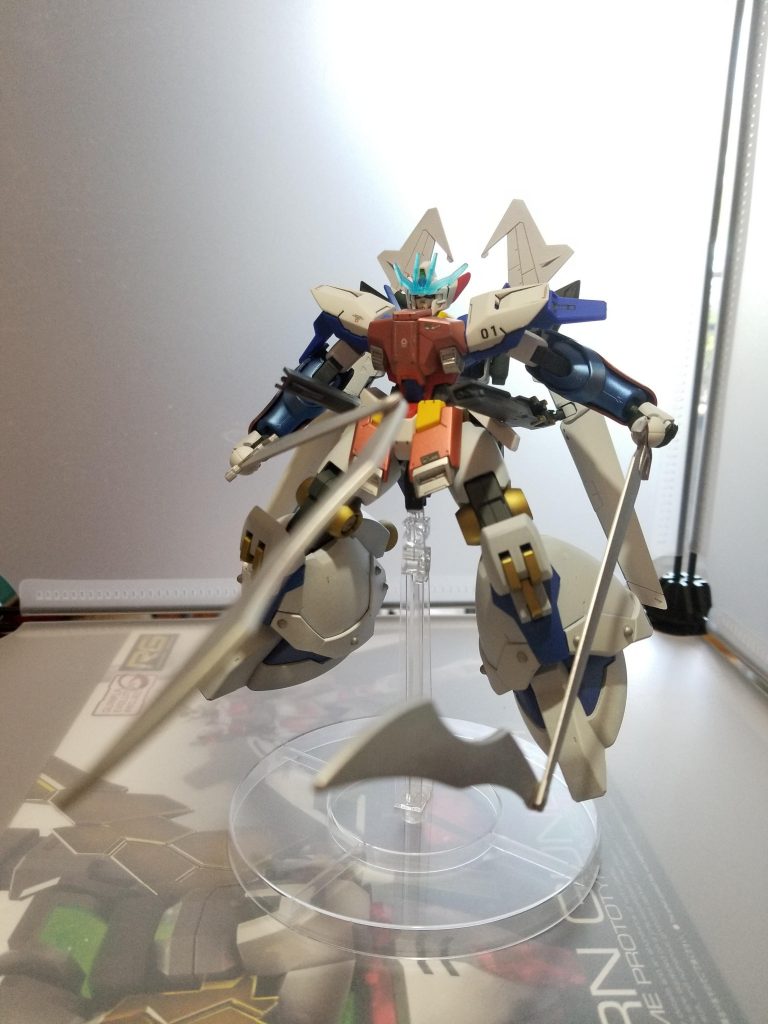 ラヴストライカーに装備されてるカマとリニアガンです。この装備は利用するまでに苦労しました。