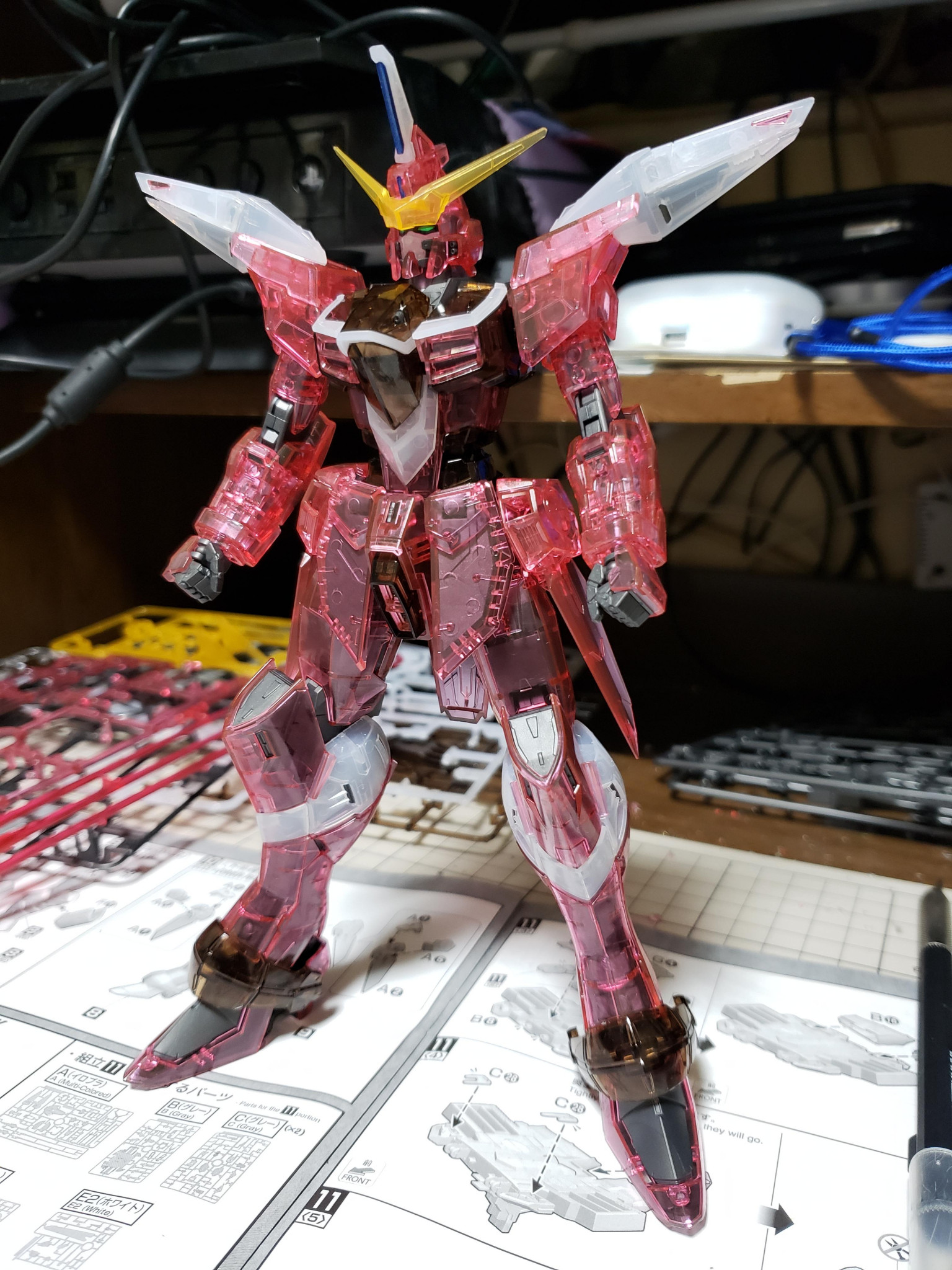 MGジャスティス限定クリアカラー｜はんしんさんのガンプラ作品｜GUNSTA 