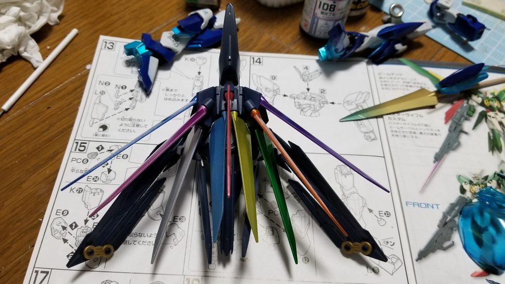 ノーネイムライフルとギャラクシーブースターの羽を付けただけのやつですね。これだけでもかなり綺麗d('∀'*)